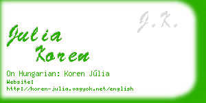 julia koren business card